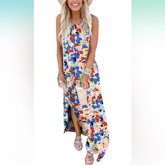 NWT Floral Maxi Dress - Picture 2 of 8